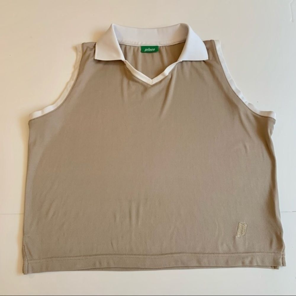 Prince Tan & White Tennis Top M